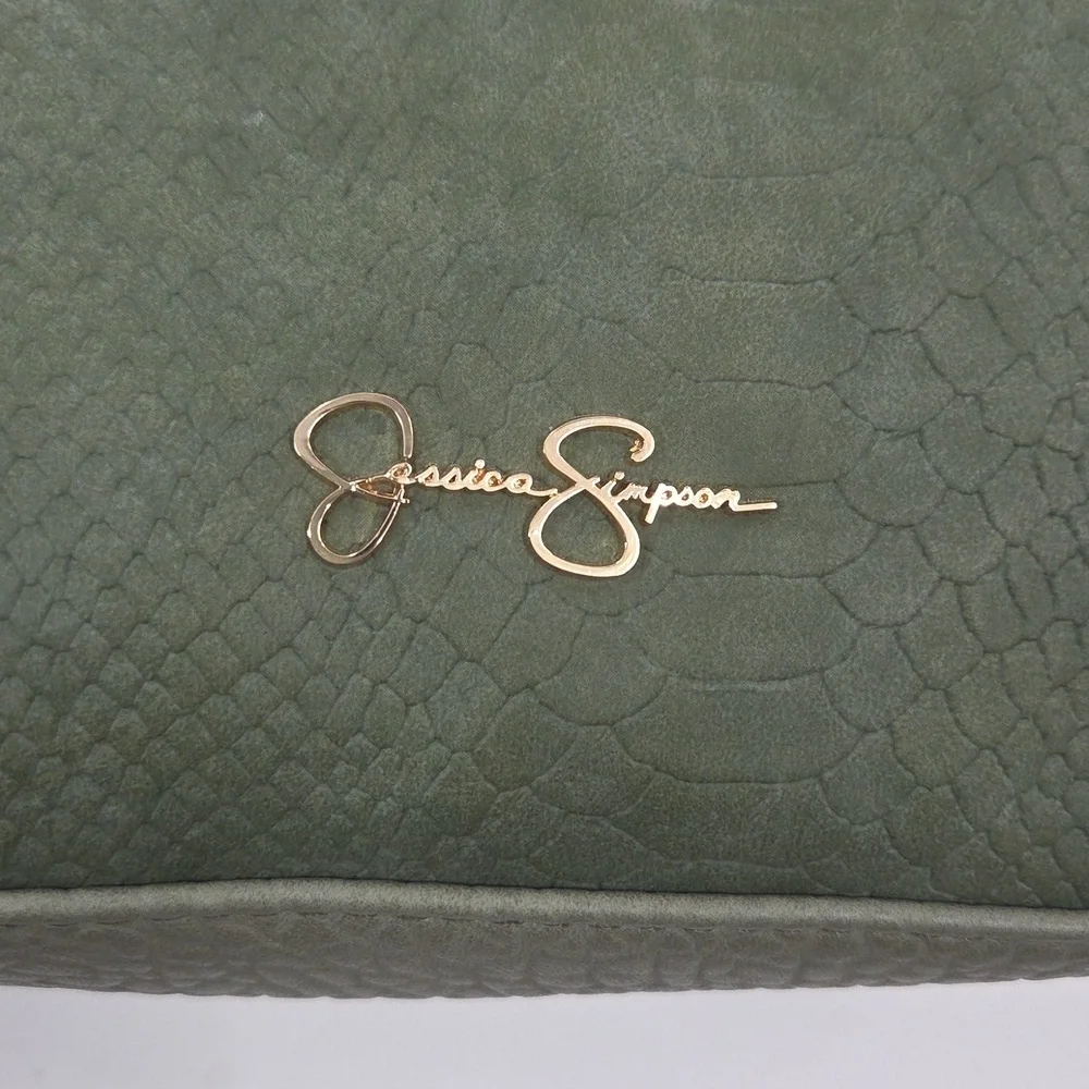 Jessica Simpson Olive Crossbody Bag with Snakeskin Detail NWT
